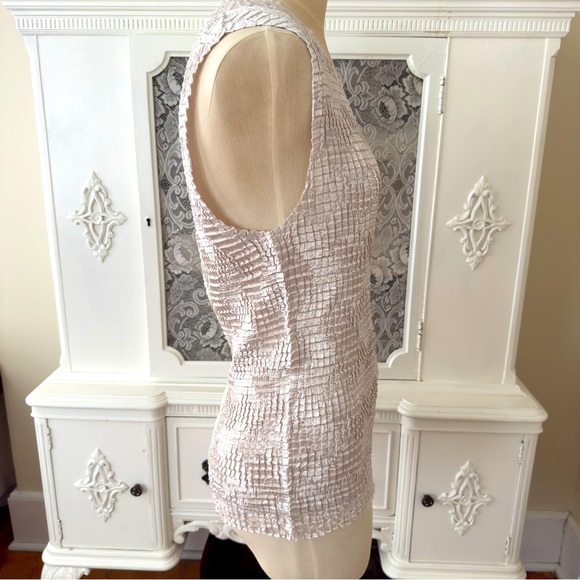 Vintage Nicola Textured V-neck Stretch Top - Picture 6 of 11